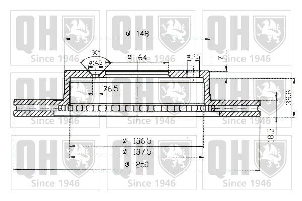 QUINTON HAZELL Тормозной диск BDC3759